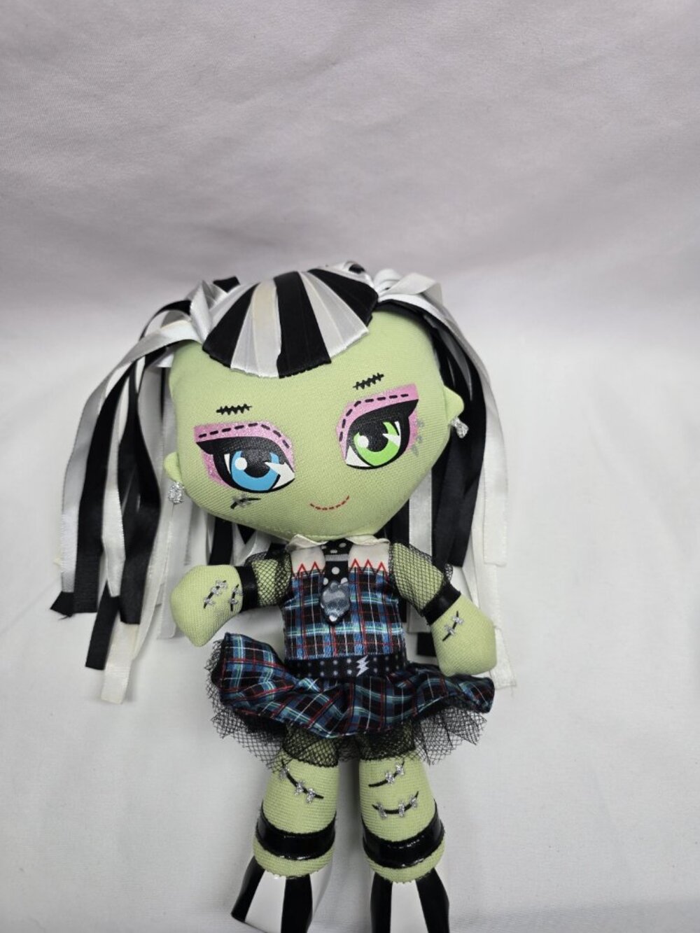 10" Monster High Doll Stylized Frankie Stein Freaky & Fabulous Ribbon Hair Plush
